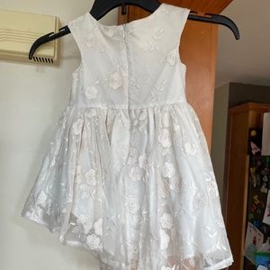 Kids white lace formal dress